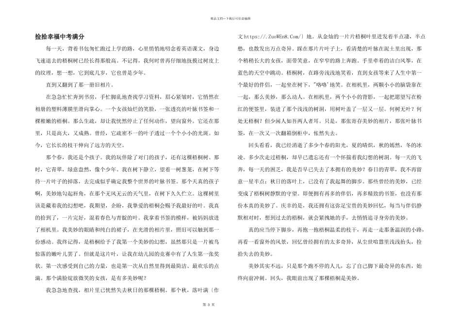 捡拾幸福中考满分_第1页