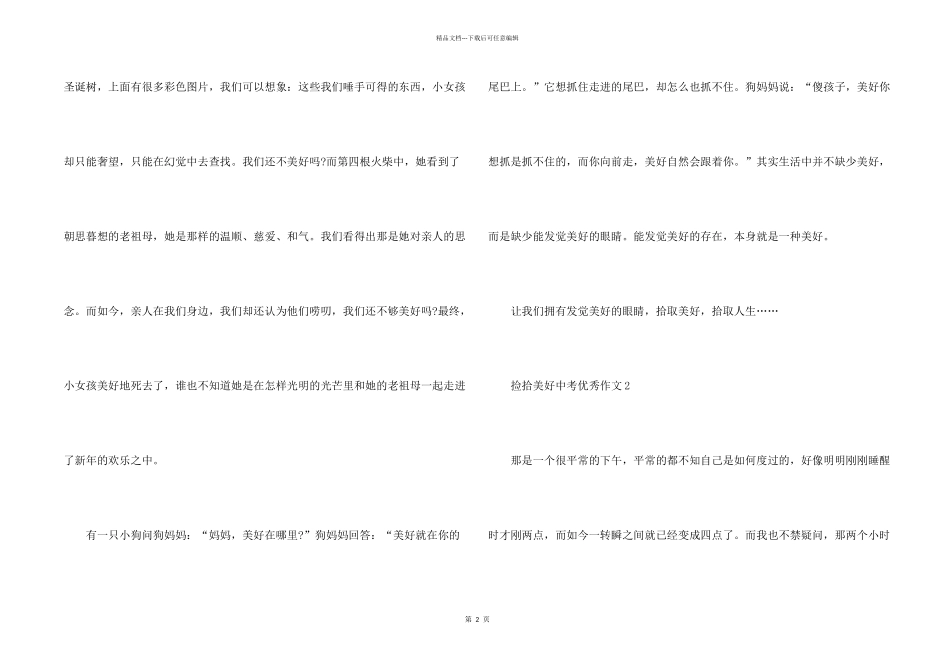 捡拾幸福中考优秀_第2页
