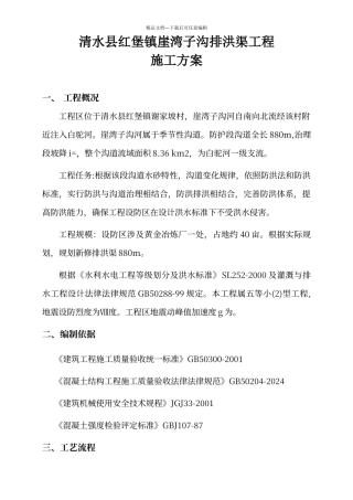 排水渠施工方案