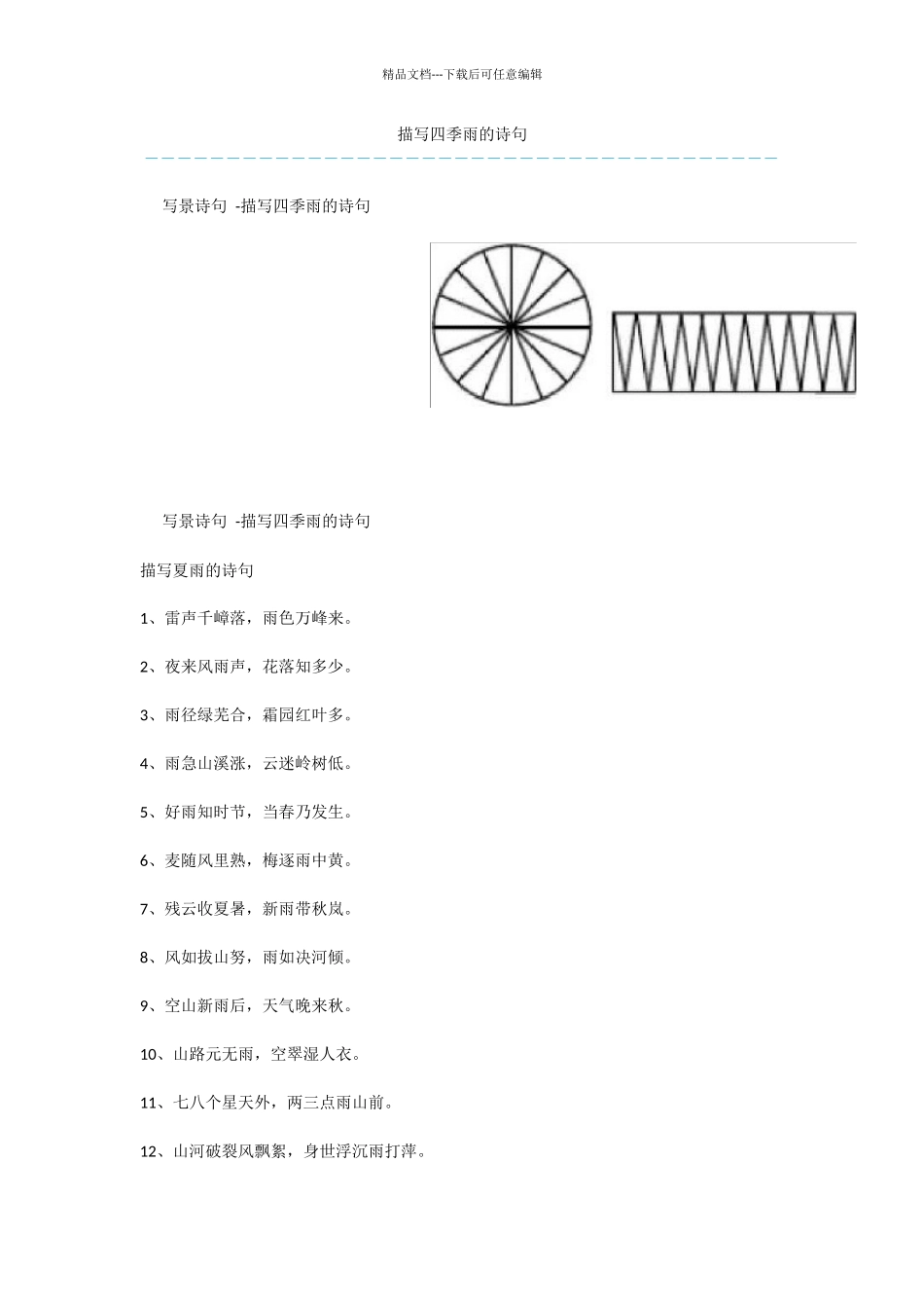 描写四季雨的诗句_第1页