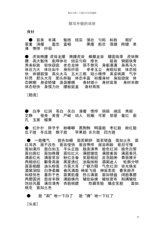 描写外貌的词语