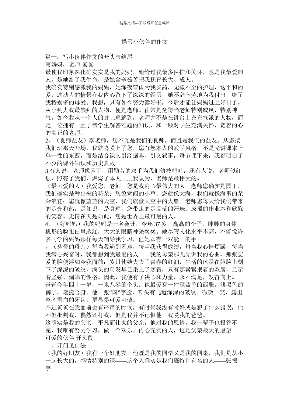 描写小伙伴的作文精选_第1页