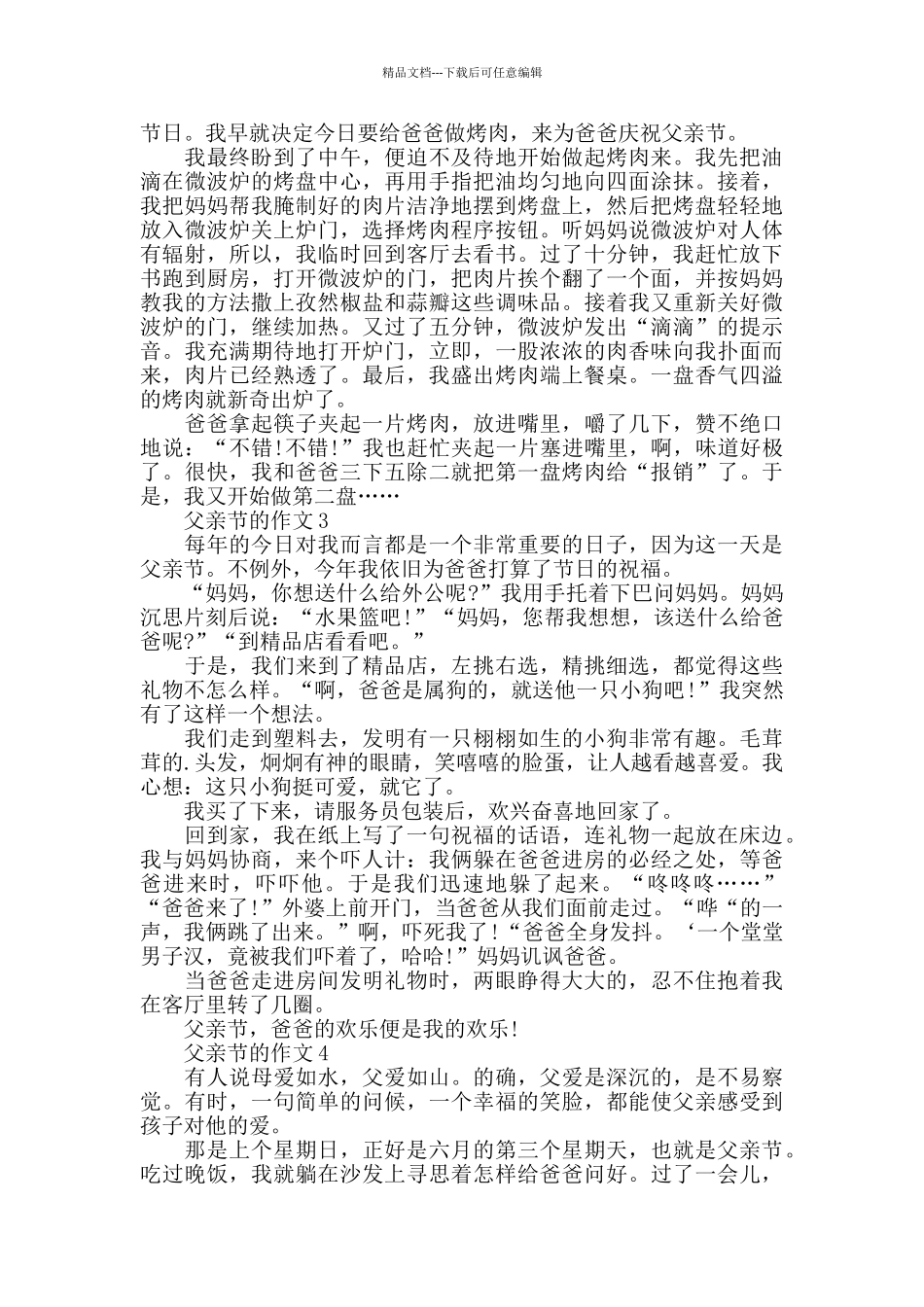 描写父亲节的作文精选5篇_第2页