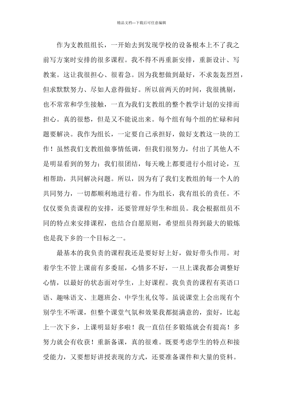 支教个人工作总结精选范文_第2页