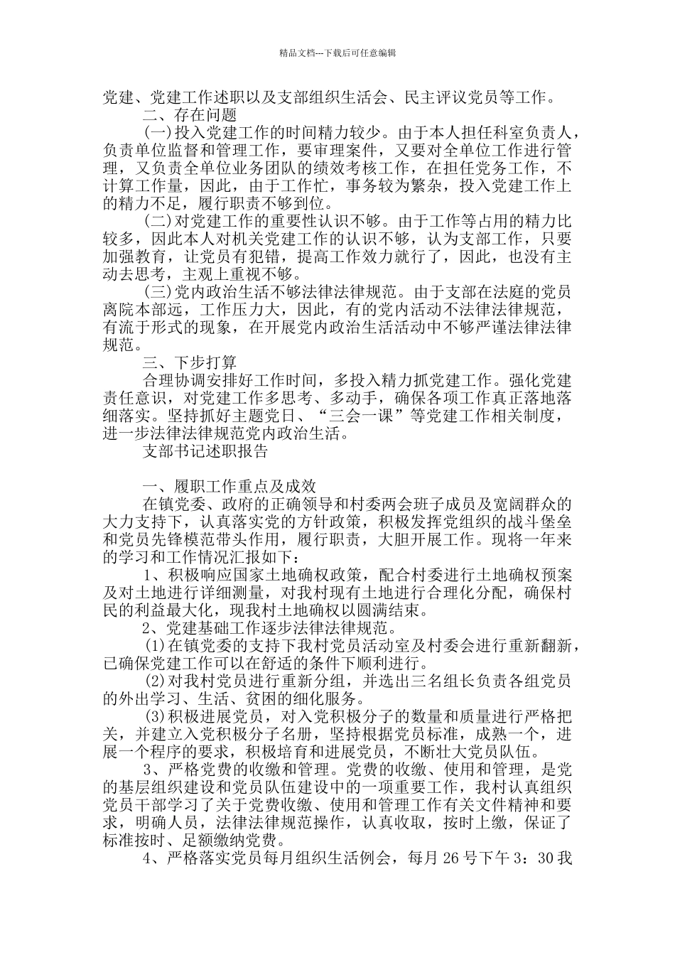 支部书记述职报告_第2页