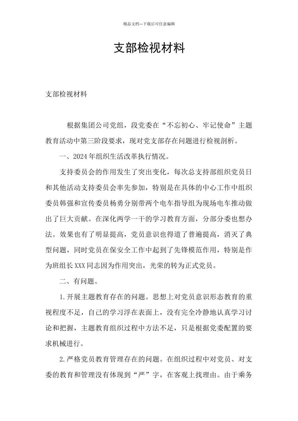 支部检视材料_第1页