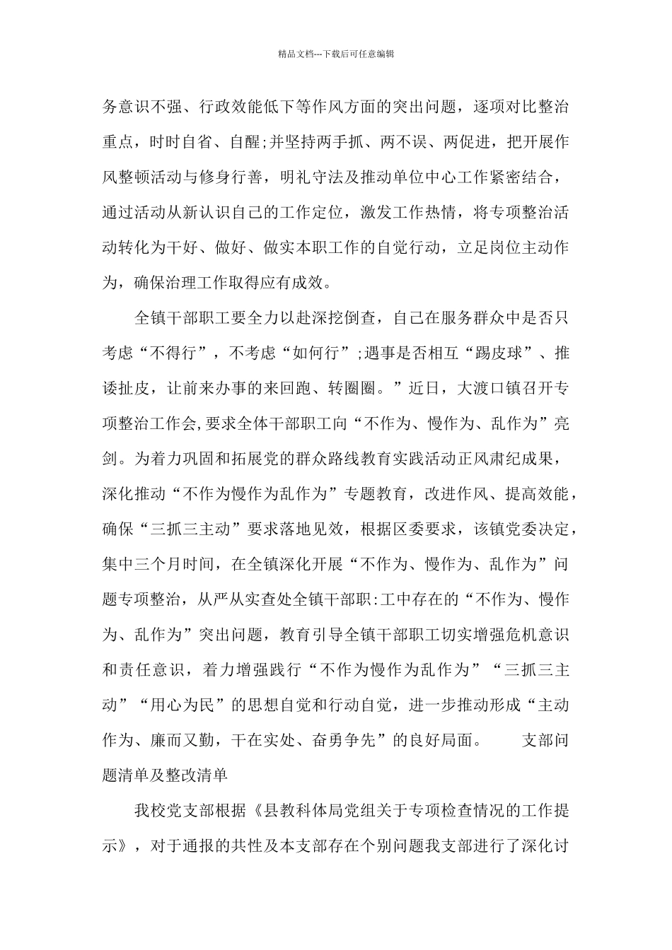支部问题清单及整改清单精选_第3页