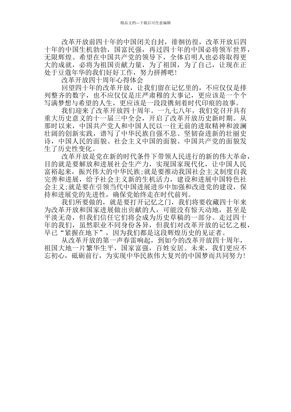 改革开放四十周年心得体会_第3页