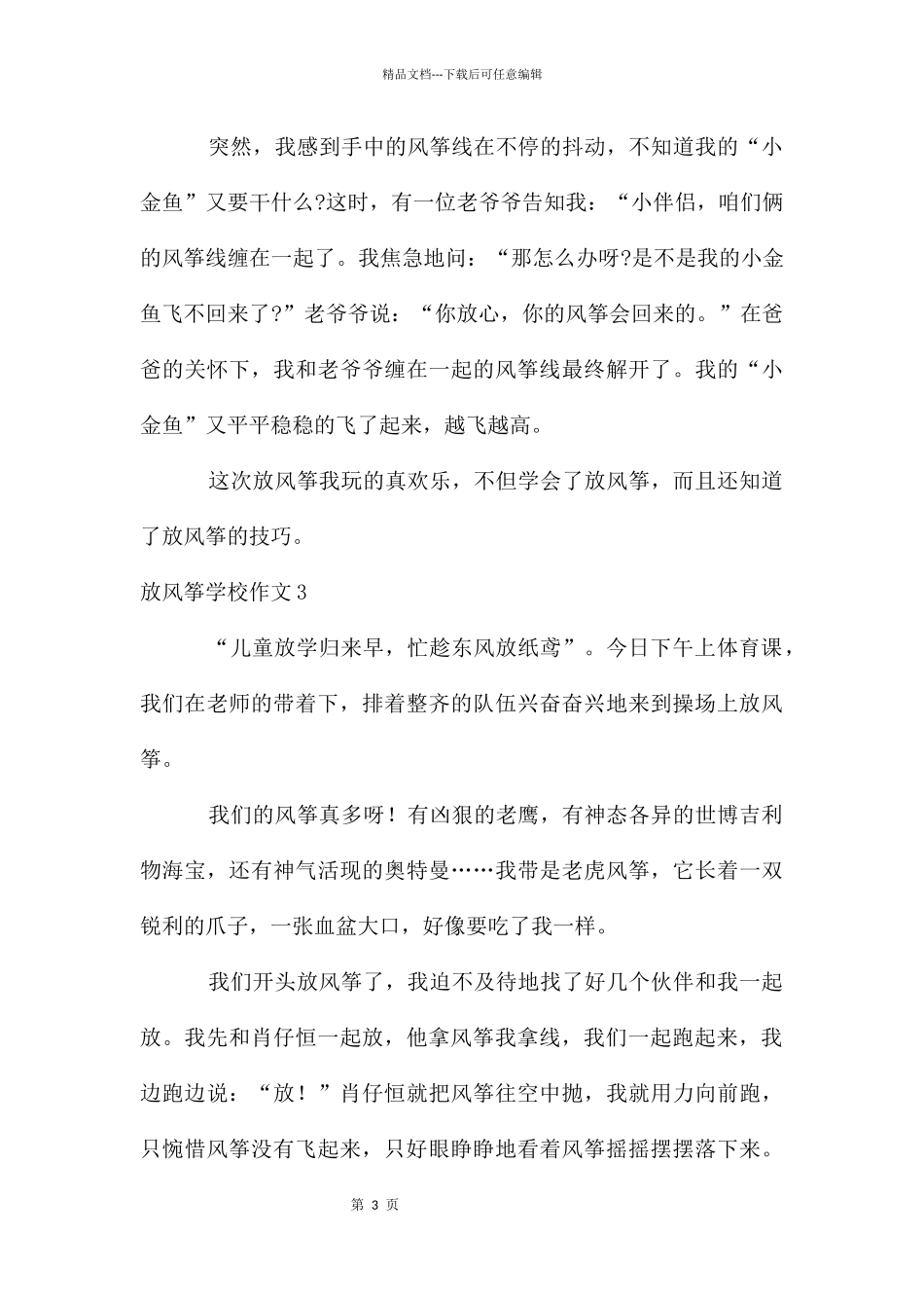 放风筝小学作文_第3页