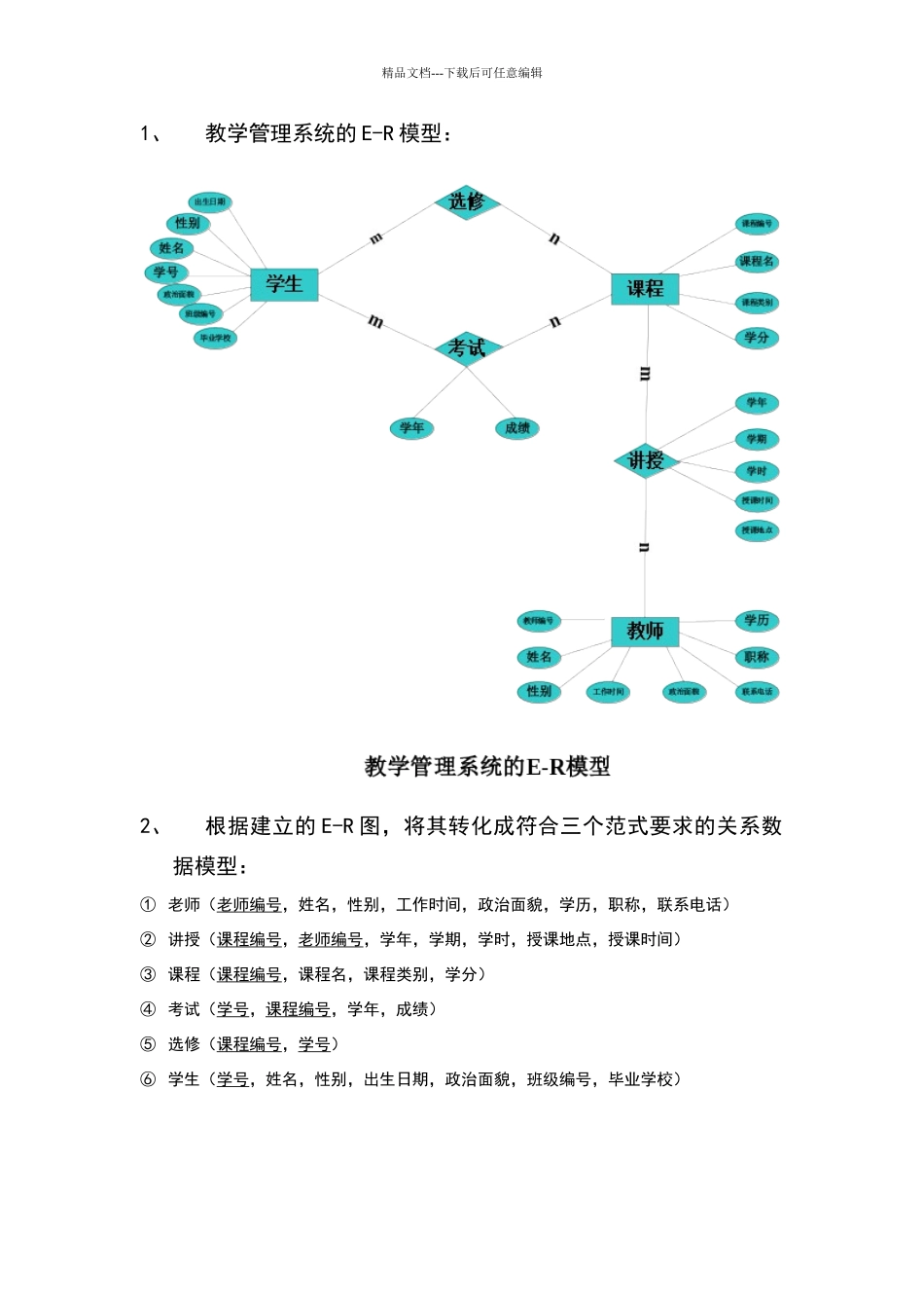 教学管理系统的E_第1页