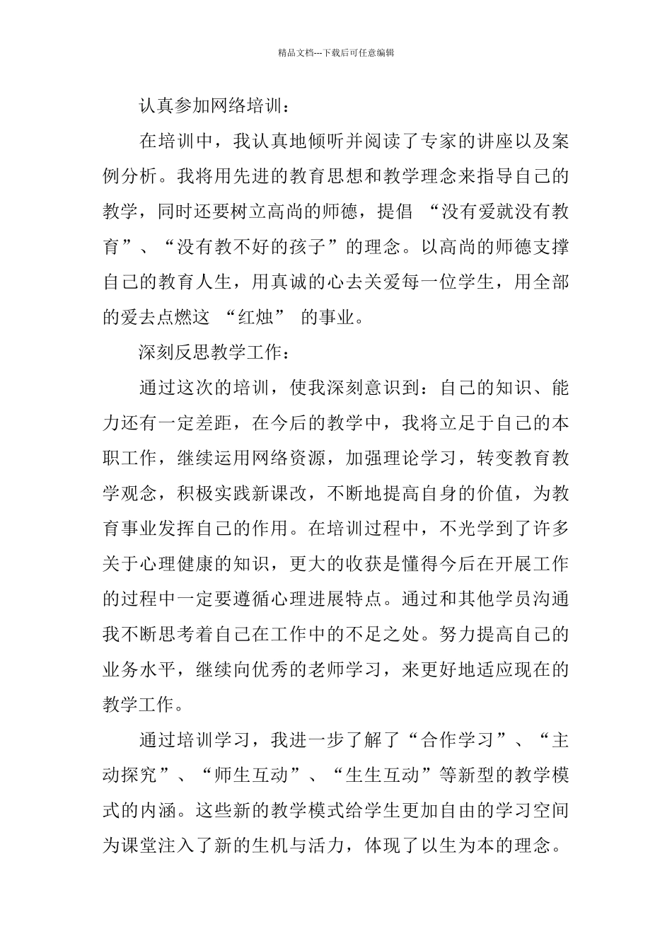 教师网络培训总结_第2页