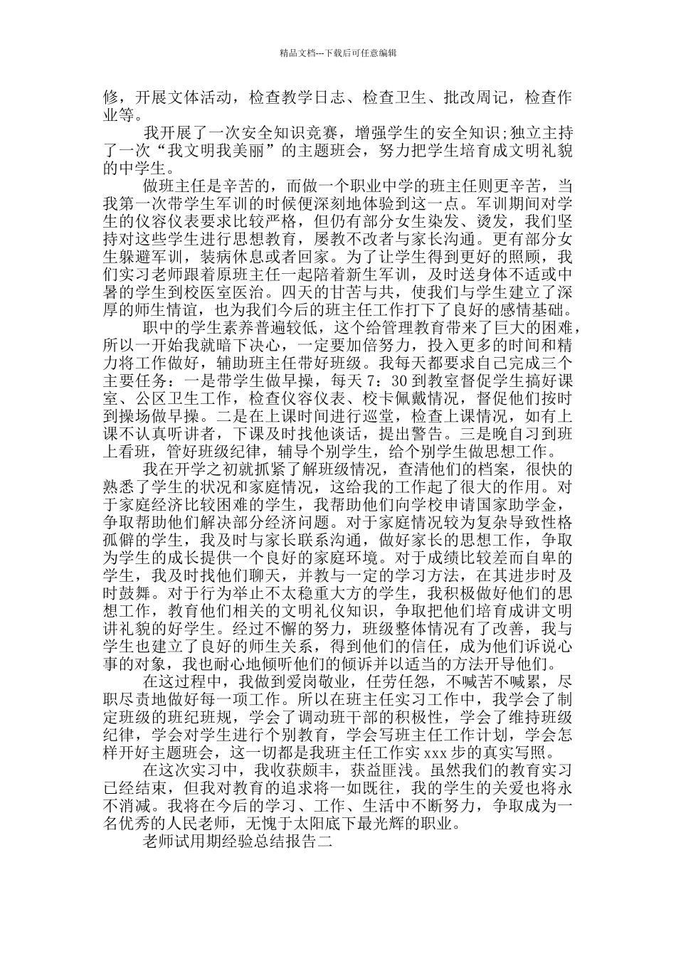 教师试用期经验总结报告_第3页