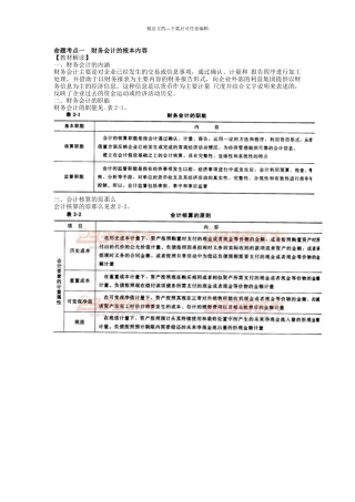 教材命题考点及真题例析1Z1O2000工程财务会计