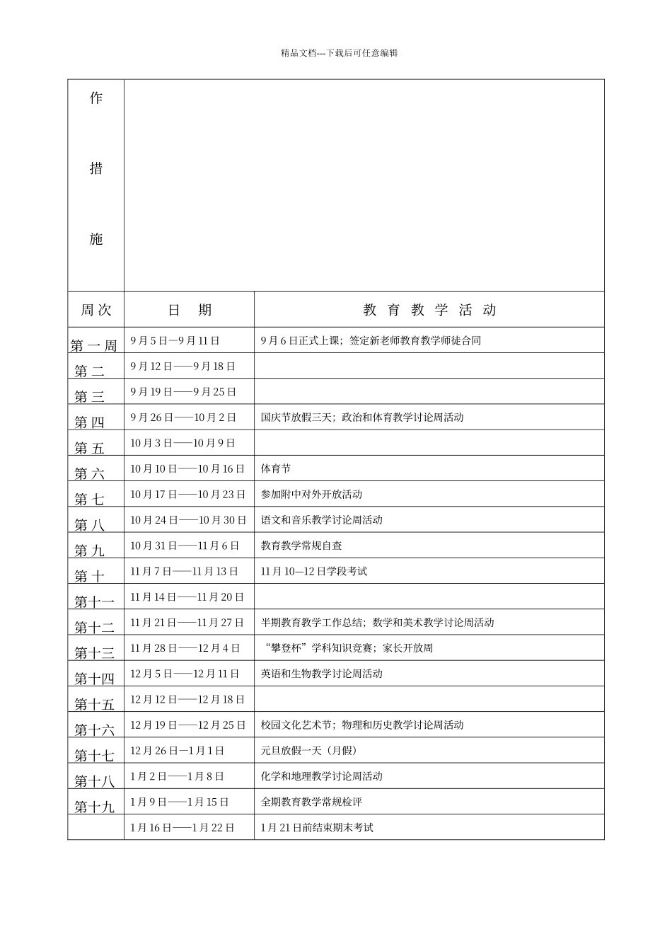 教研组、备课组工作计划模板_第2页