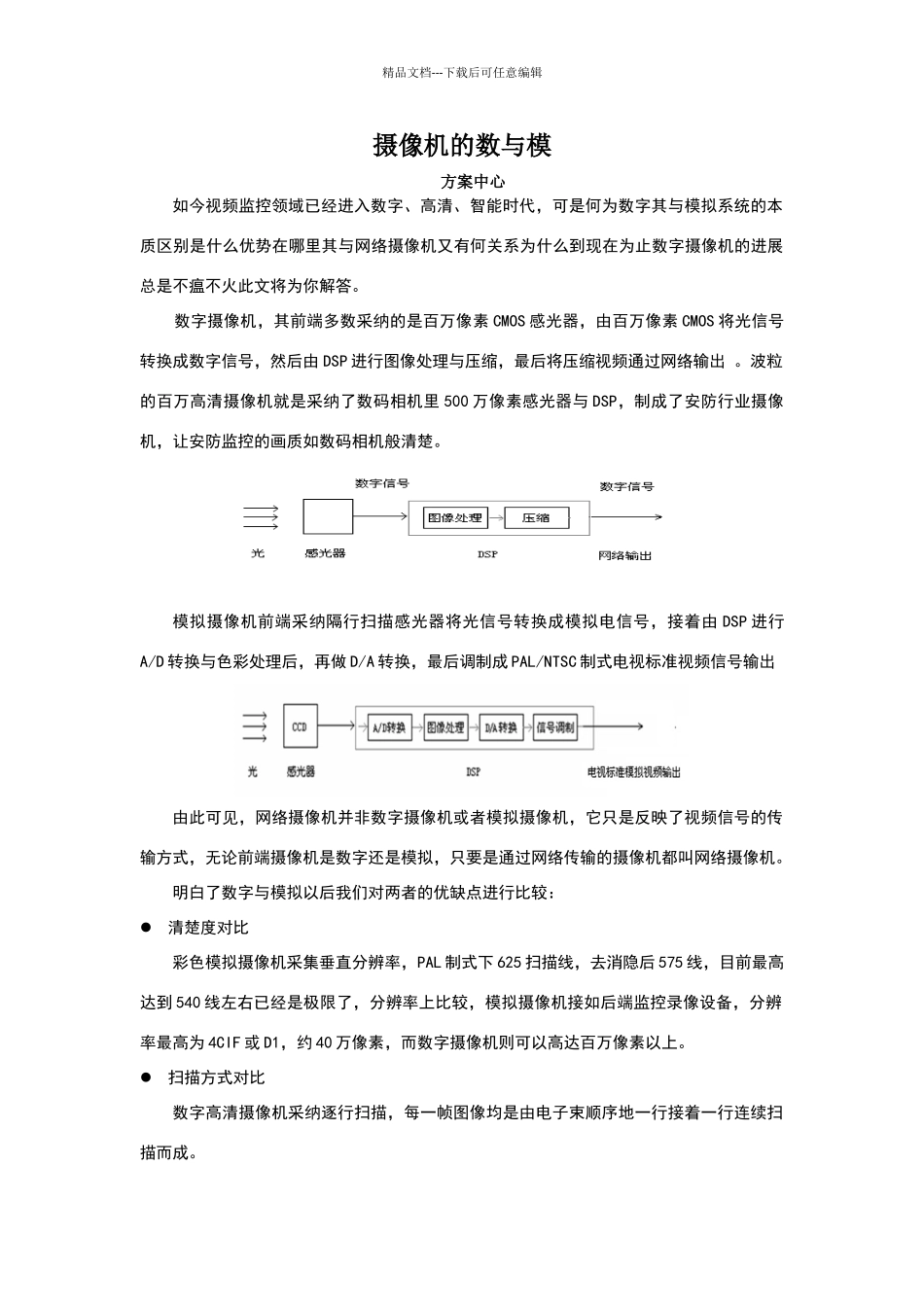 数字摄像机与模拟摄像机的区别_第1页