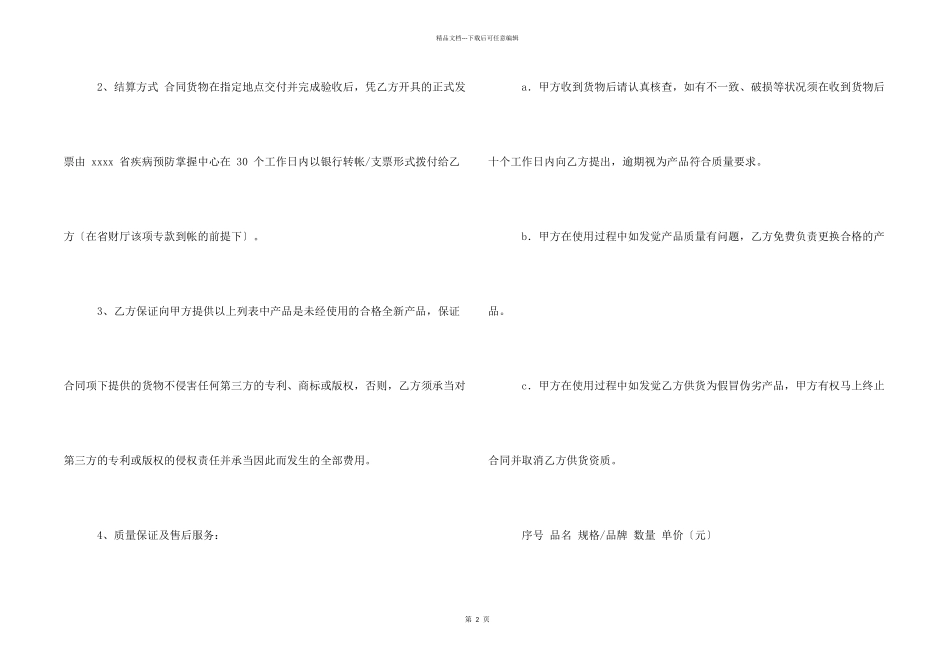 整理生物制药货品销售合同_第2页