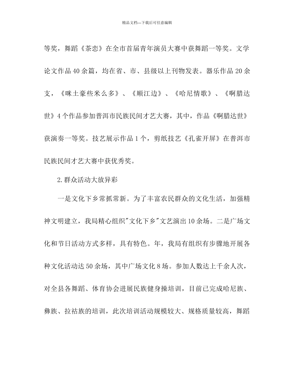 文体局年终工作报告及明年要点_第2页