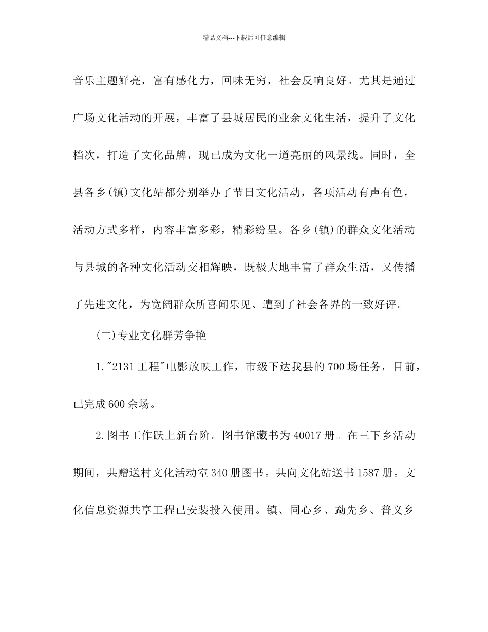 文体局年终工作报告及明年要点_第3页