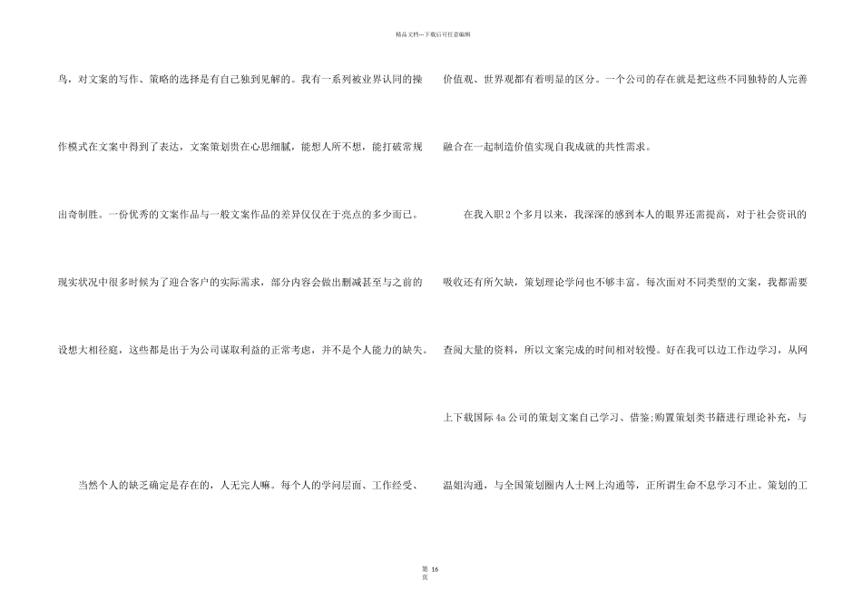文案策划年终工作总结集锦八篇_第2页