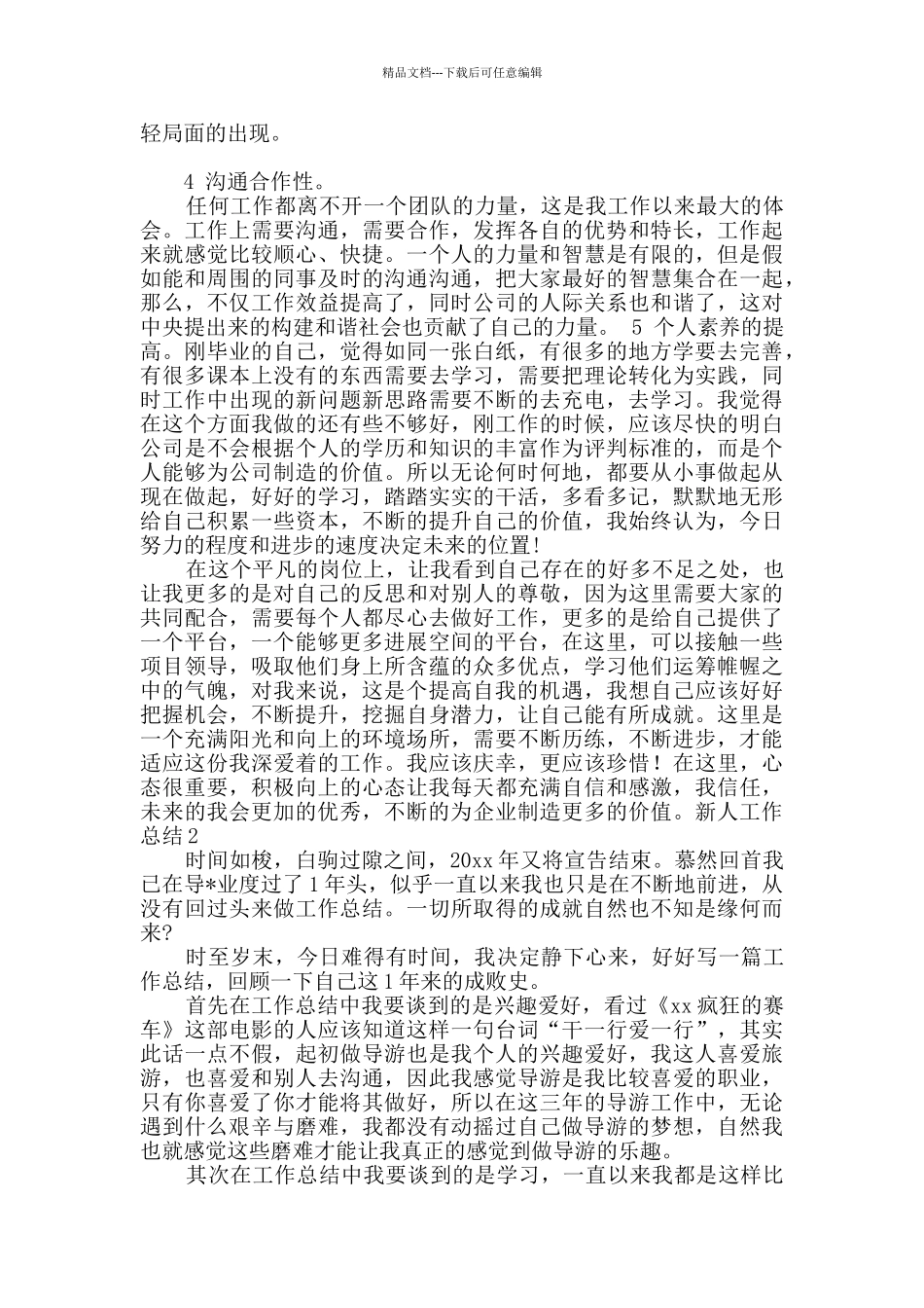 新人工作总结_第2页