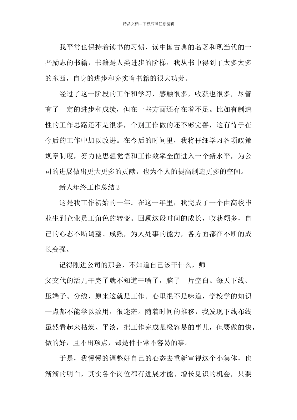 新人年终工作总结范文_第3页