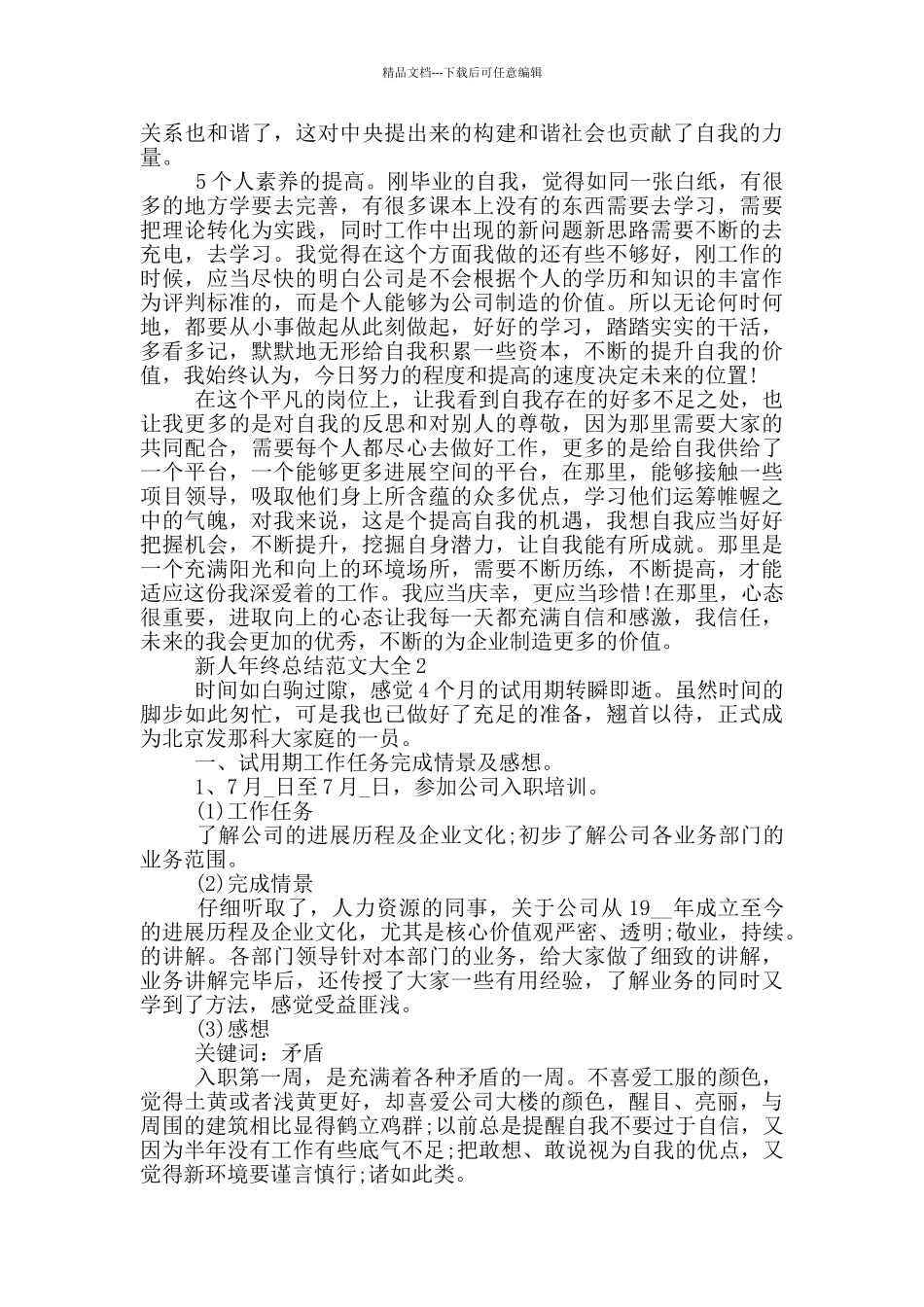 新人年终总结范文大全_第2页