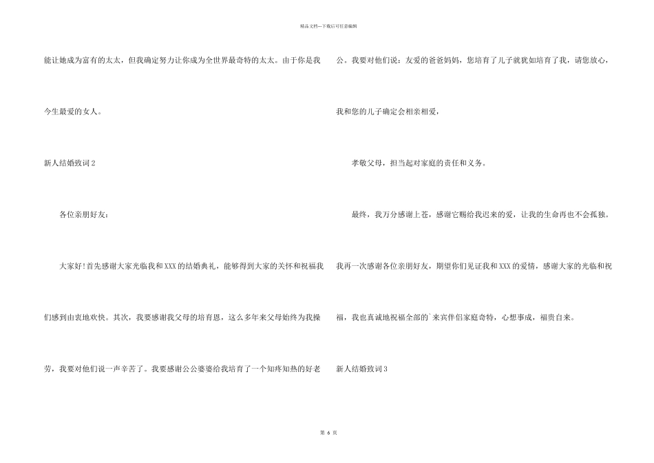 新人结婚致词_第2页
