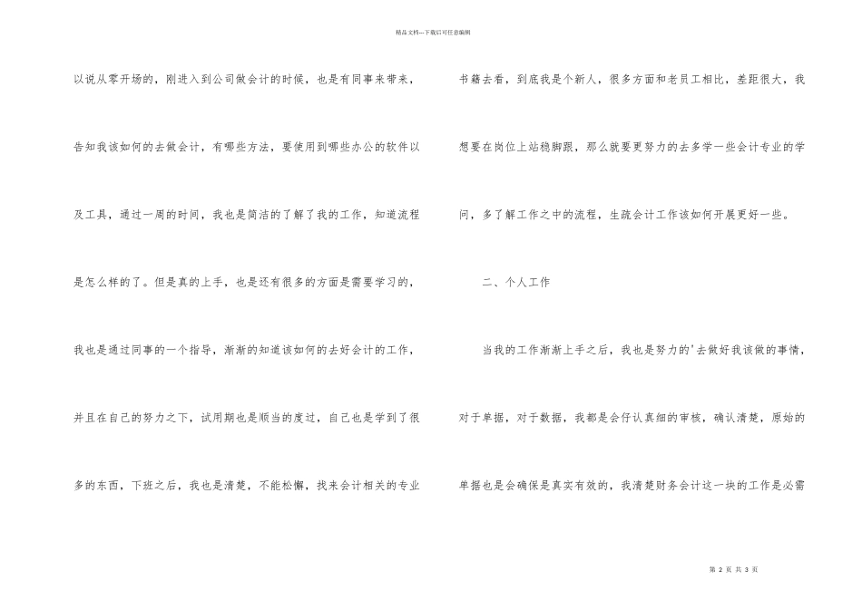 新会计试用期工作总结_第2页