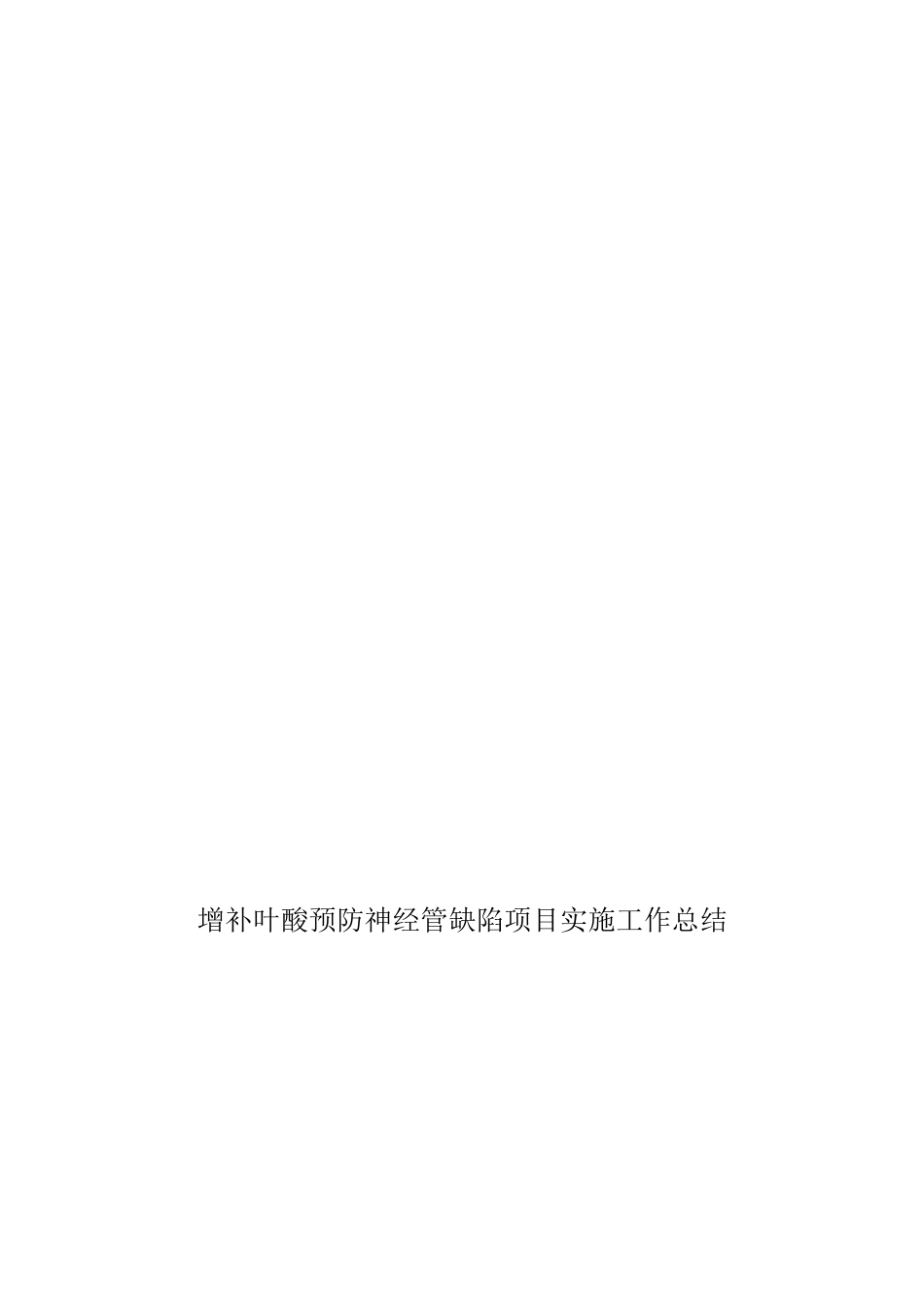 增补叶酸预防神经管缺陷项目工作总结(1)_第2页
