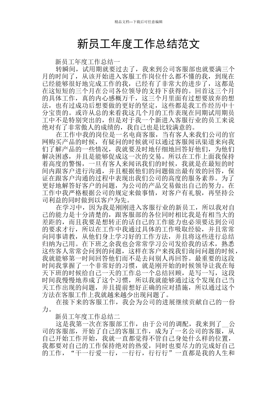 新员工年度工作总结范文_第1页