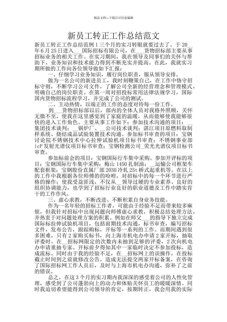 新员工转正工作总结范文_第1页