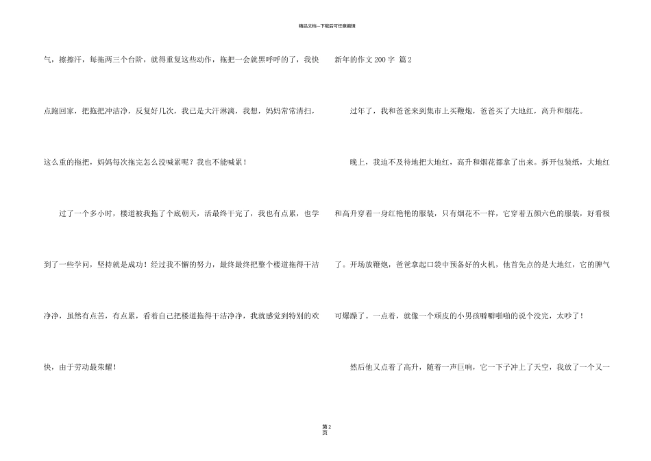 新年200字集合8篇_第2页