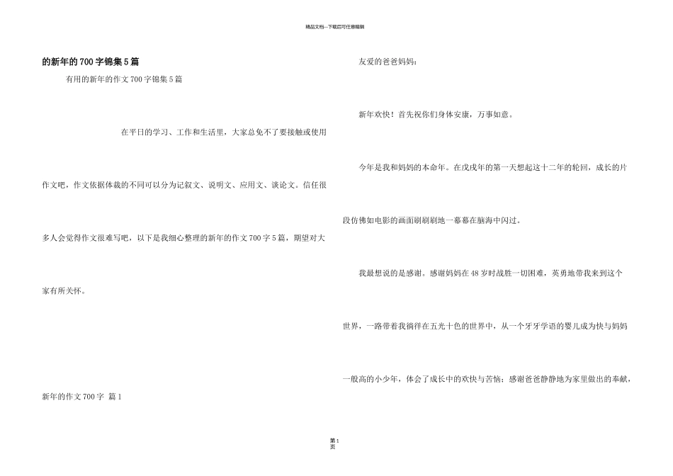 新年700字锦集5篇_第1页