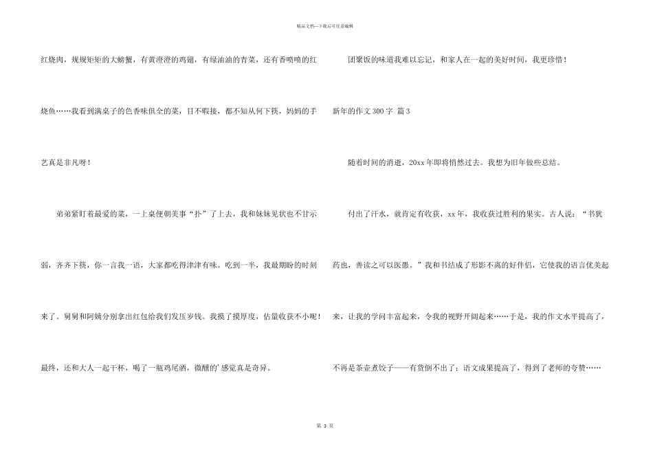 新年300字合集八篇_第3页