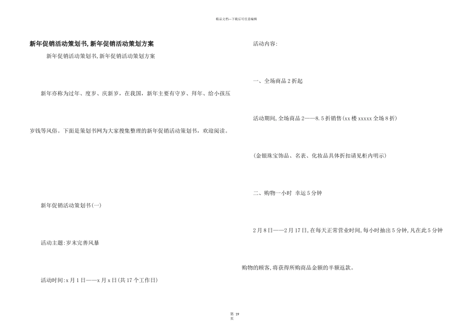 新年促销活动策划书_第1页