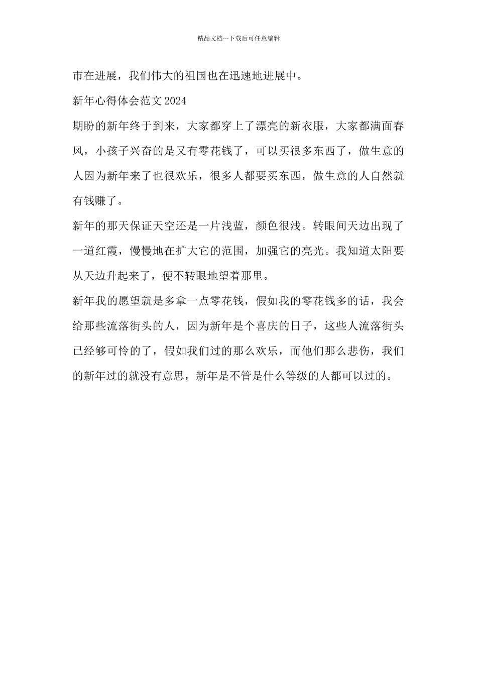 新年心得体会范文2024_第3页