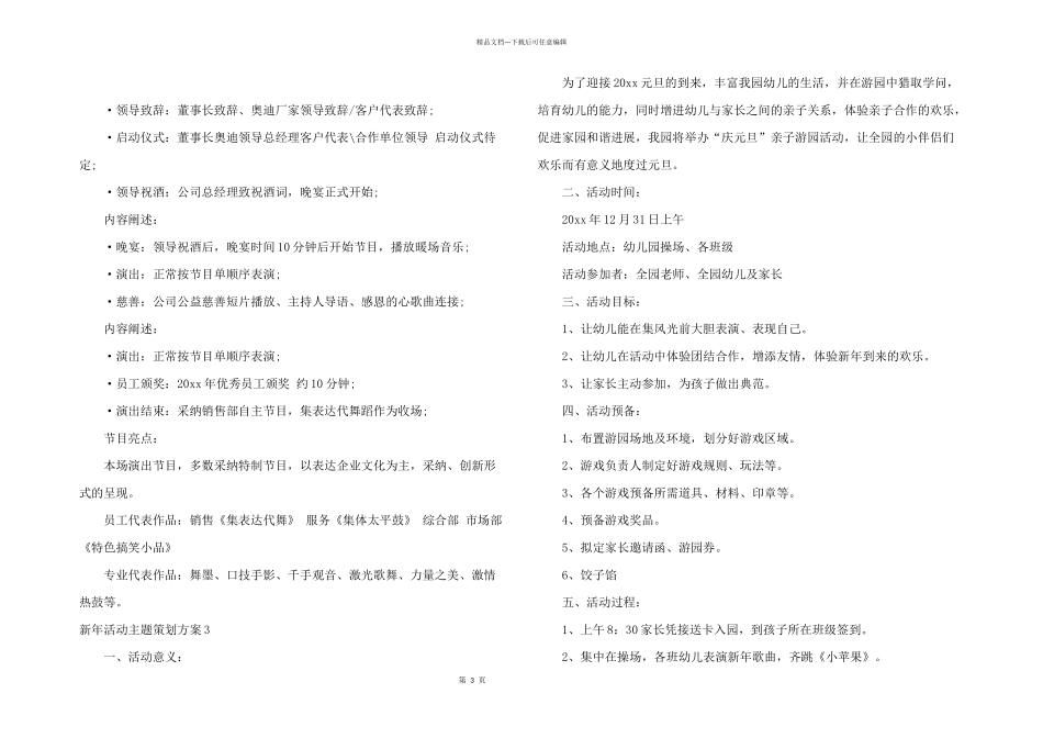 新年活动主题策划方案_第3页