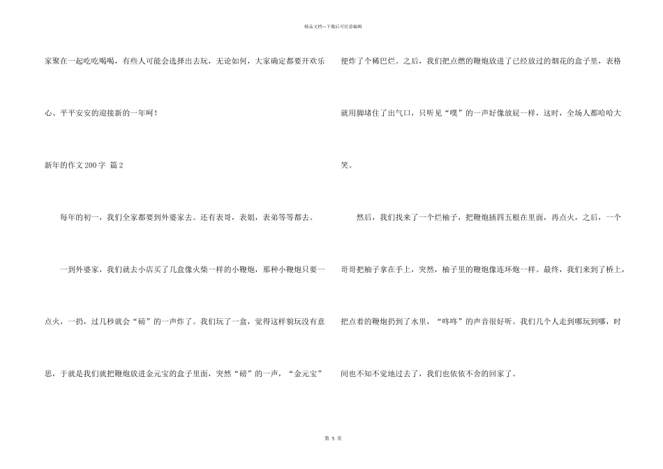 新年的200字汇总7篇_第2页