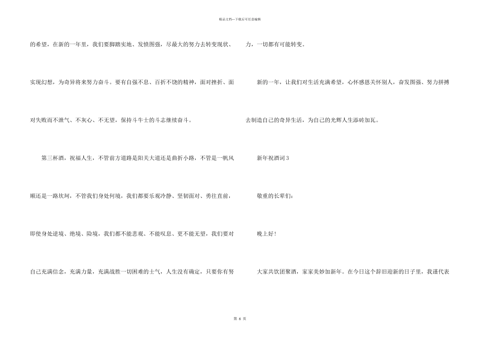 新年祝酒词（5篇）_第3页