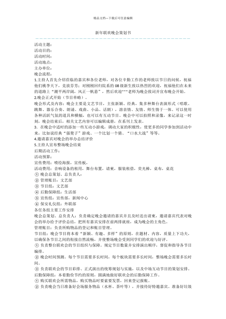 新年联欢晚会策划书_第1页