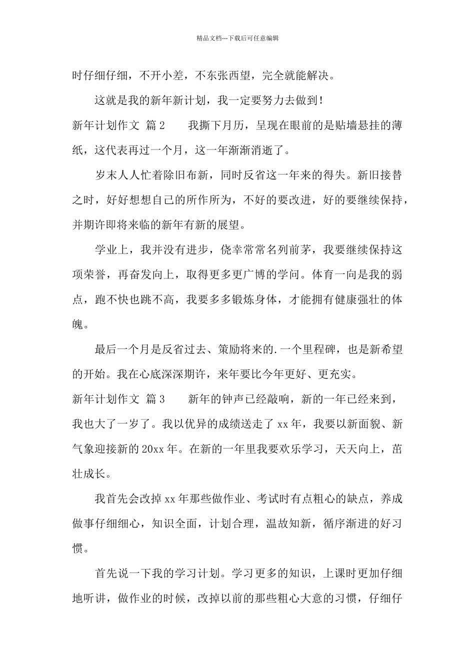 新年计划作文锦集5篇_第2页