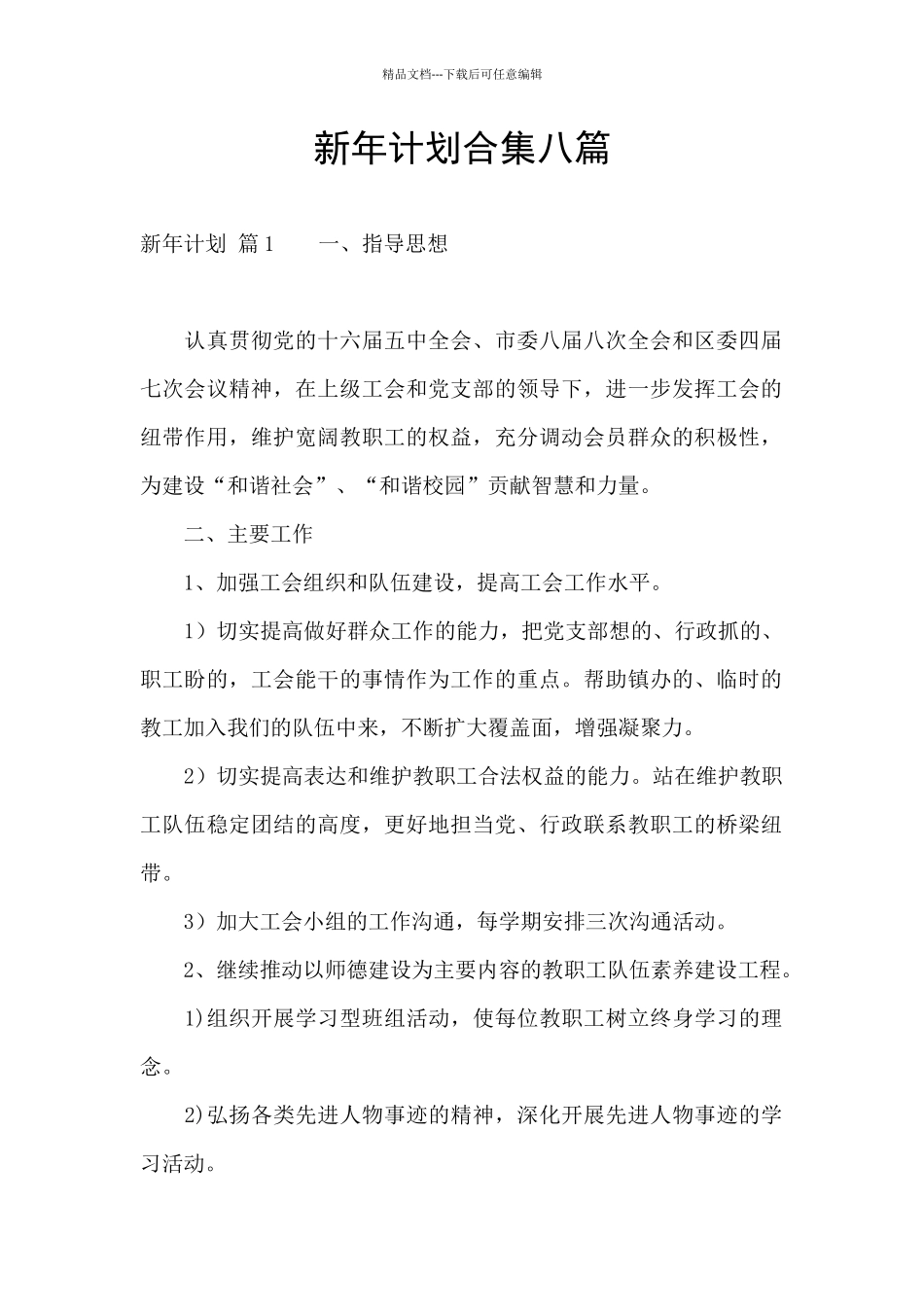 新年计划合集八篇_第1页