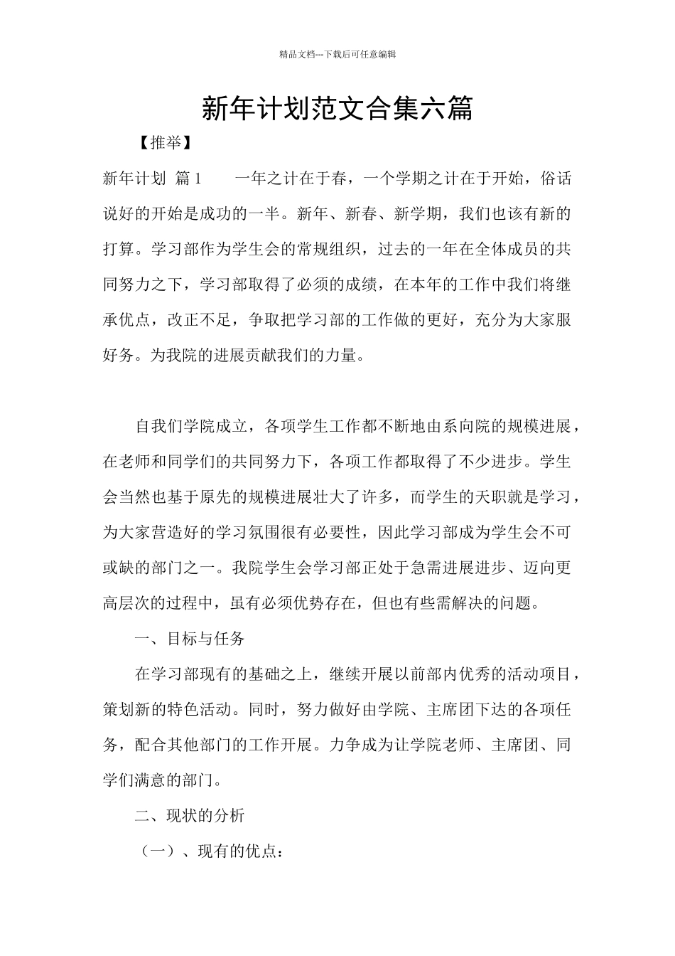 新年计划范文合集六篇_第1页