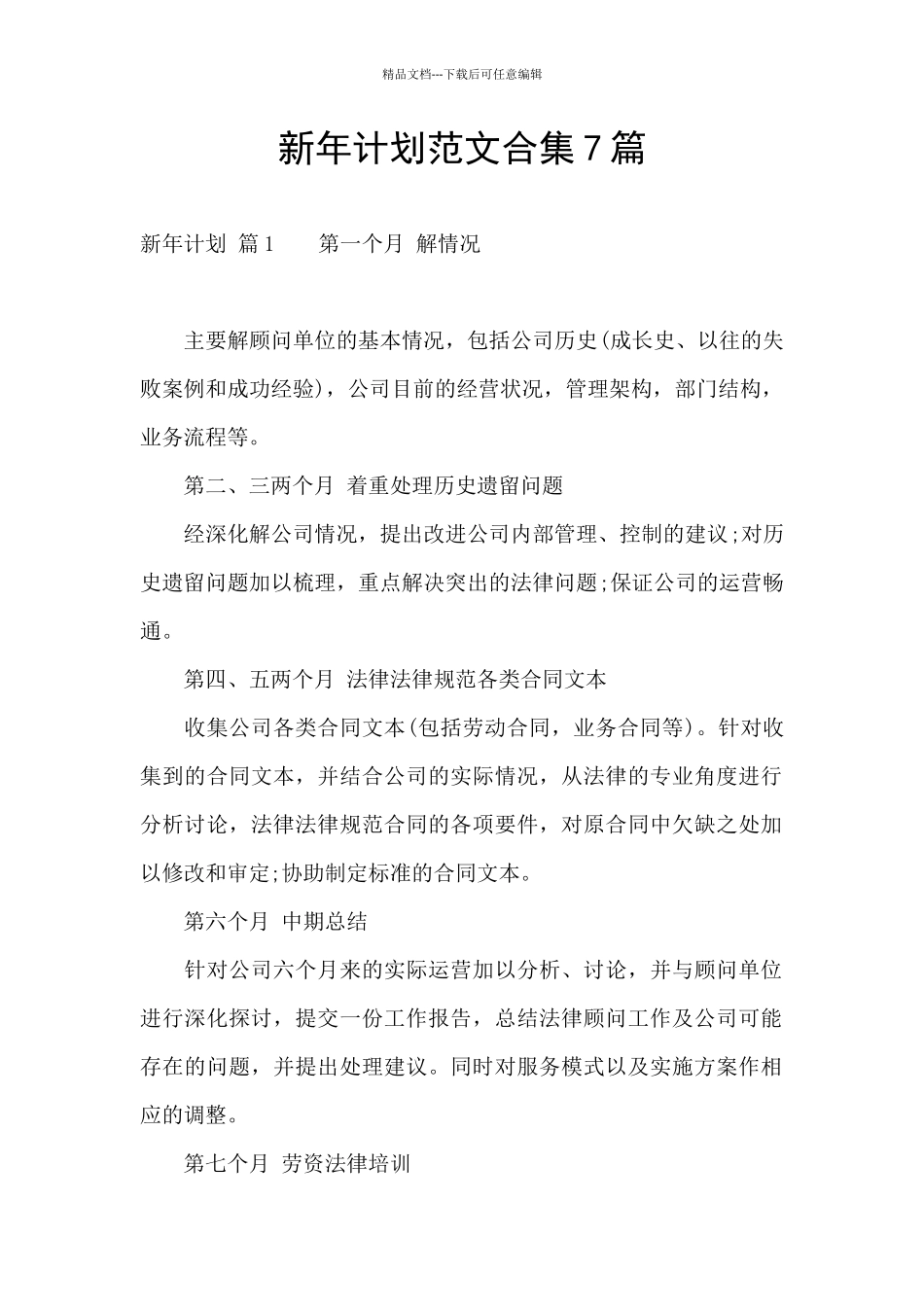 新年计划范文合集7篇_第1页