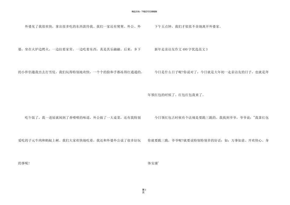 新年走亲访友400字优选五篇_第3页