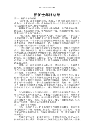新护士年终总结