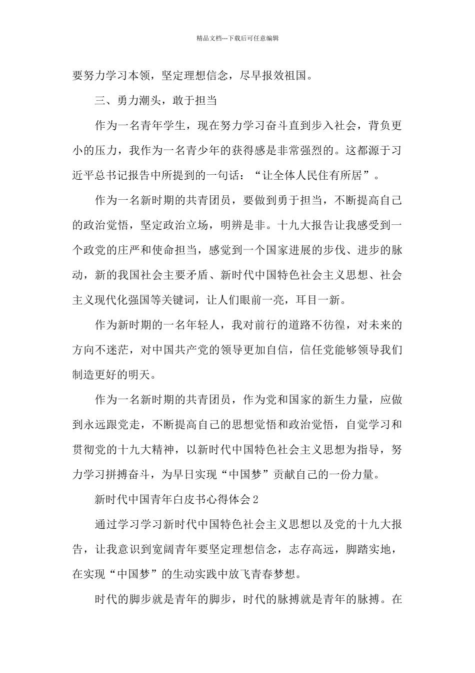 新时代中国青年白皮书心得体会范文甄选五篇_第2页