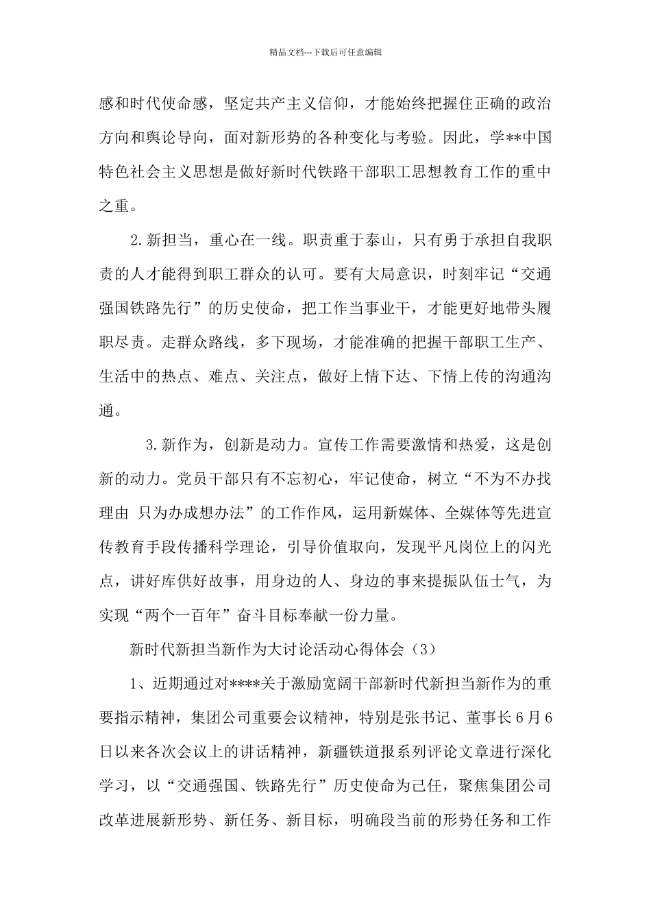 新时代新担当新作为大讨论活动心得体会2024_第3页