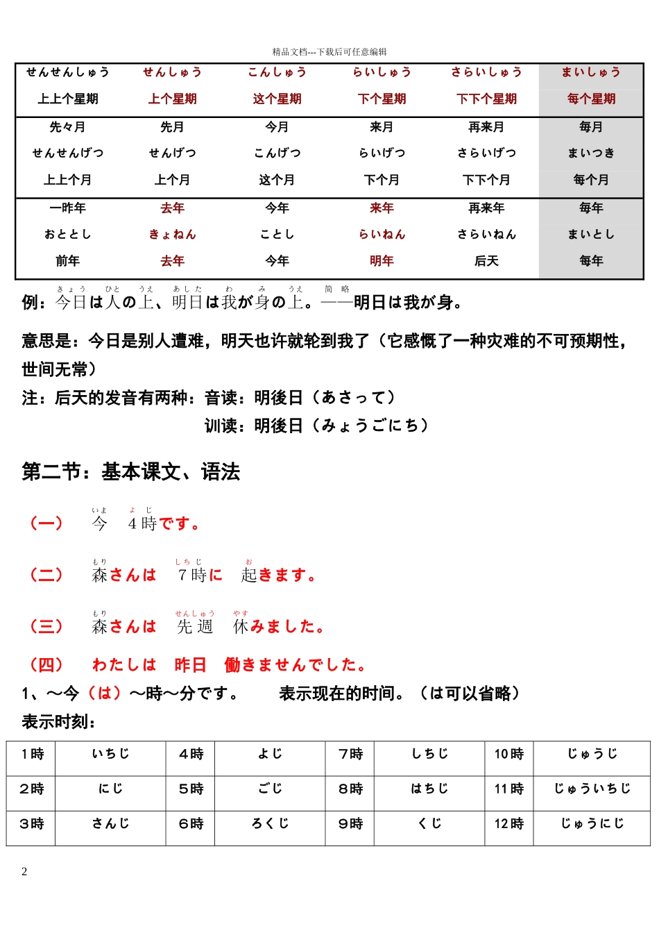 新标准日本语第五课_第2页
