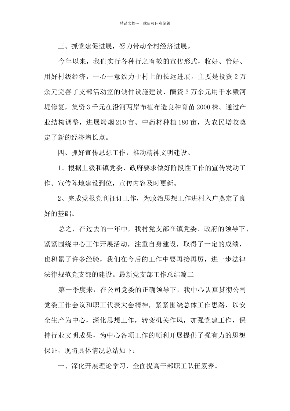 新版党支部工作总结多篇_第3页